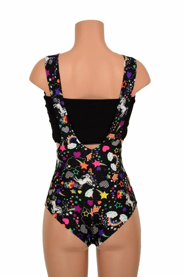 Unicorns & Rainbows Suspender Romper
