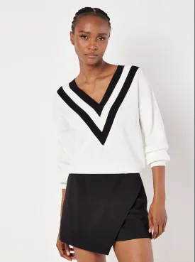 V-neck Varsity Sweater