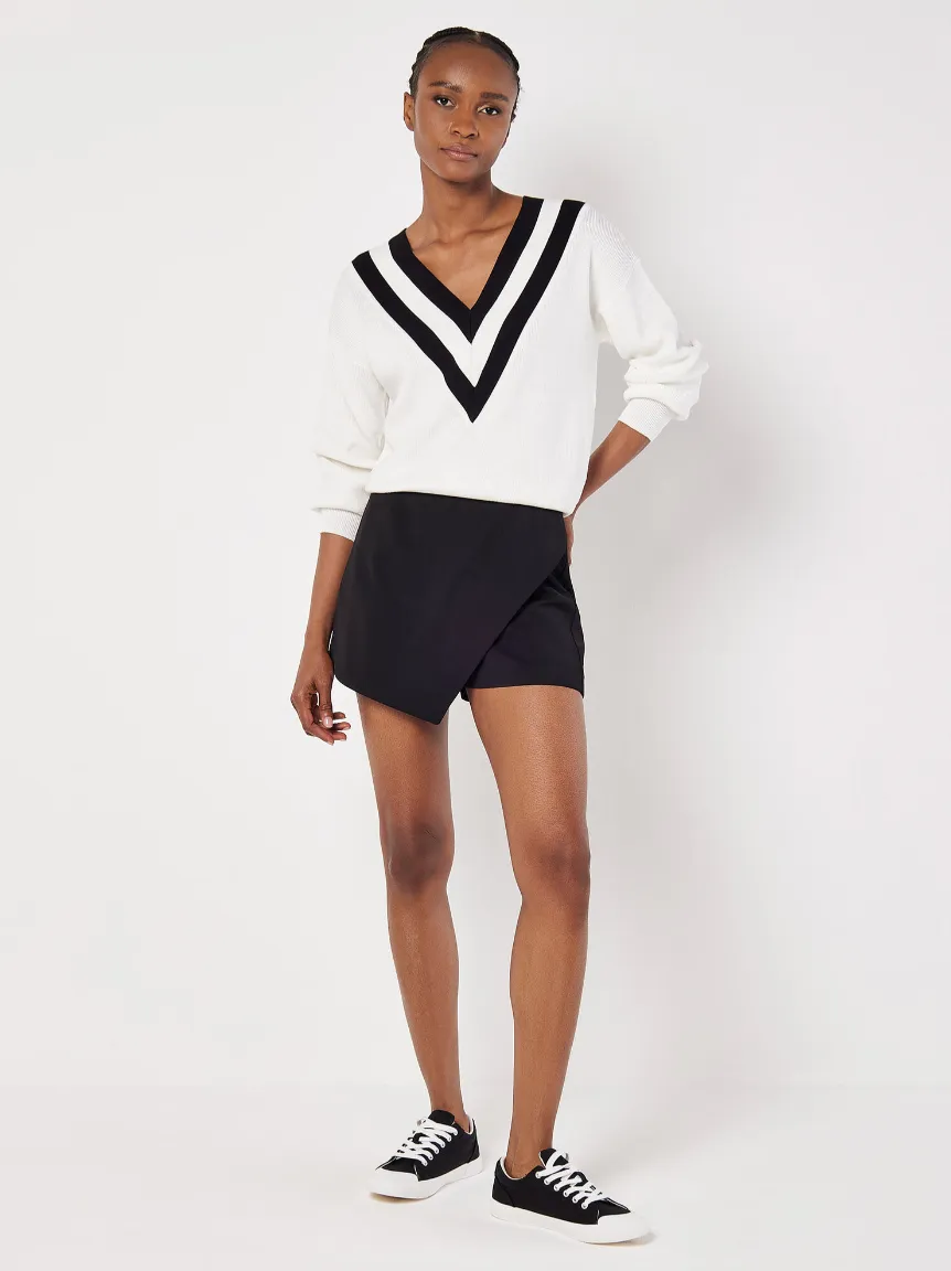 V-neck Varsity Sweater