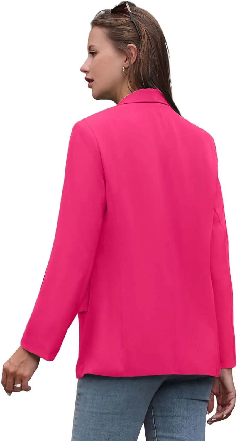 Womens Casual Blazers Open Front Long Sleeve Fashion Suit Jacket Work Office Suit 2025 Spring Fall Trendy
