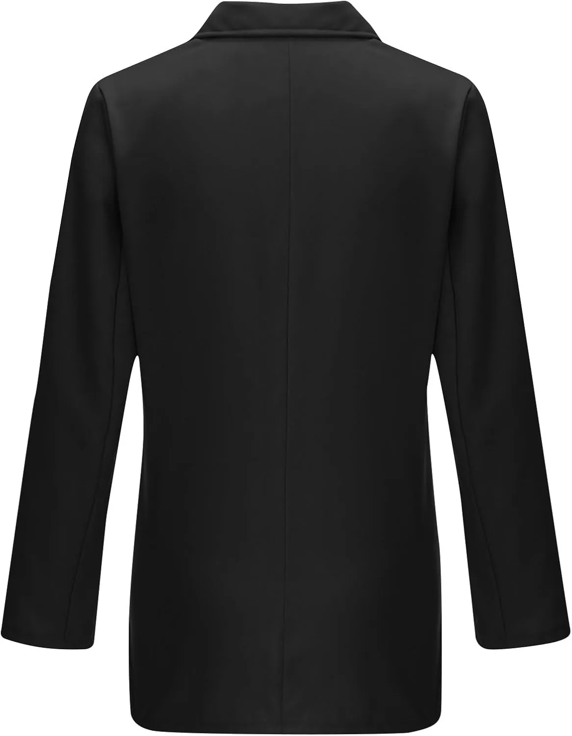 Womens Solid Color Casual Long Sleeve Lapel Double Breasted Open Front Blazer Jacket Lady Business Work Suit Jacket